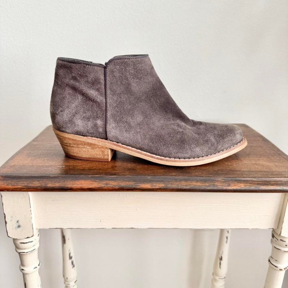 Sam Edelman‎ Grey Suede Ankle Boot Size 9.5 Leather